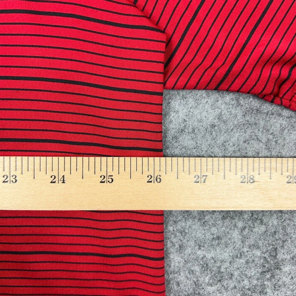 Maryland Terrapins Shirt Mens 2XL‎ Red Striped Terps Logo Performance Golf Polo